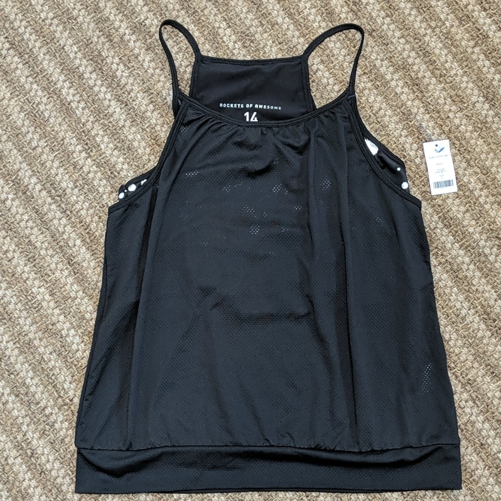 Rockets of Awesome Double Layer Metallic Tank Top